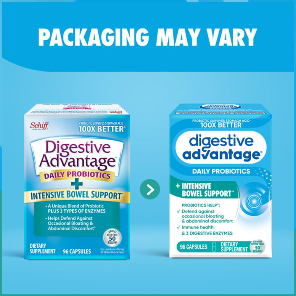 Digestive Advantage bottle on shelf conveying trusted daily wellness routine