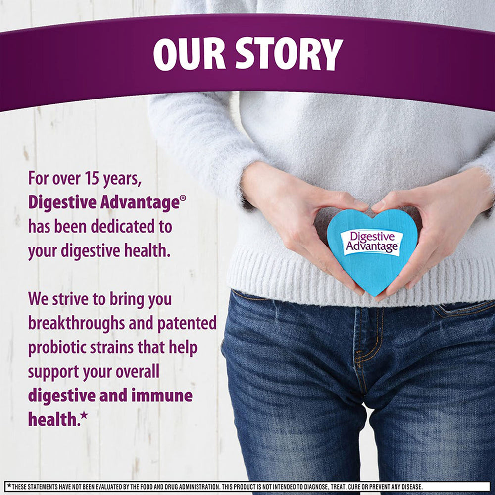 Digestive Advantage gummies suitable for adults and kids 3+.