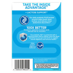 Digestive Advantage patented BC30 probiotic capsule with protective shell for gut health.