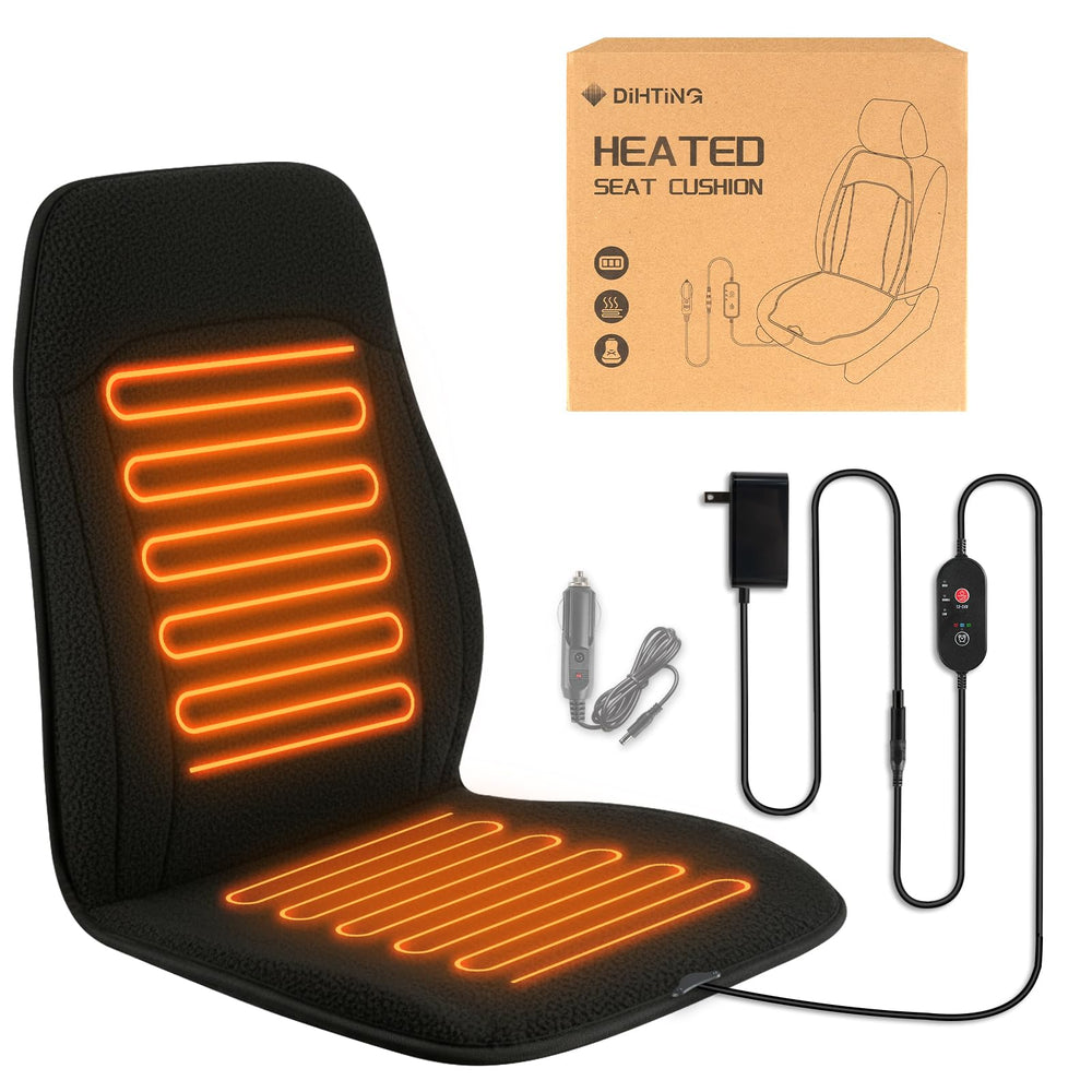 DiHTing black heated seat cushion on an office chair delivers steady warmth during work
