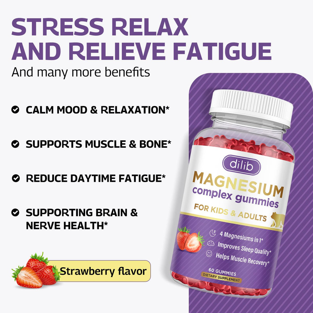 Dilib magnesium complex with L Theanine and chamomile visual hints calm focus
