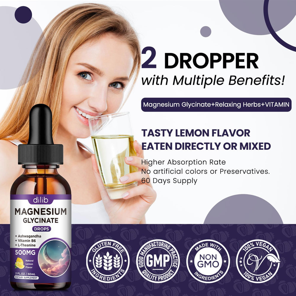 DILIB magnesium glycinate drops dose measure demonstrating precise serving