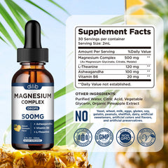 Dilib Magnesium Glycinate Liquid Drops dosedrop emphasizes precise 2 ml dosing.