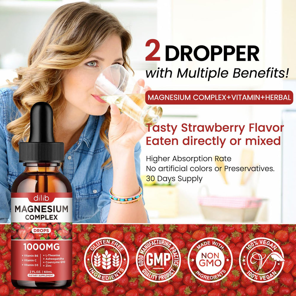 Dilib Triple Magnesium Complex vegan, gluten-free, dairy-free packaging appeals to diverse diets.