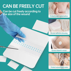 Dimora first aid dressing doubles as IV fixation and wound protection.