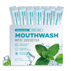 DincherBel travel-mouthwash packets offer convenient on-the-go freshness.