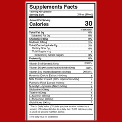Dirty Saint ingredients list visual with NAC and B vitamins.
