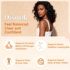 Dismok 30-day supply bottle with vegan capsules for convenient daily use
