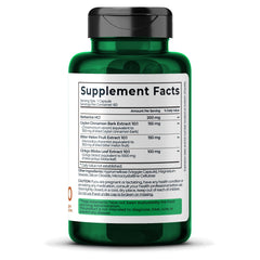 Divinity Nutra Golden Berberine bottle label highlighting natural ingredients for trust.