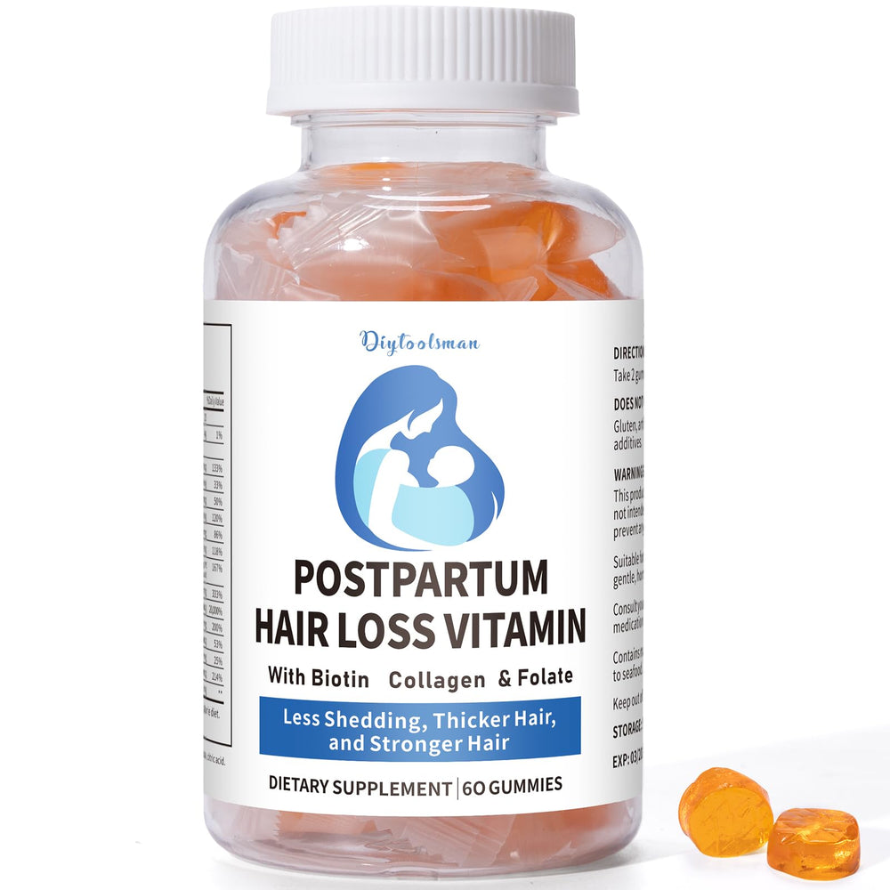 diytoolsman postpartum hair loss vitamin bottle pour shows convenient daily use for busy moms