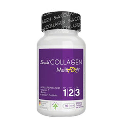 Dlk Suda Collagen Multiform bottle with flavorless tablets for daily wellness support.