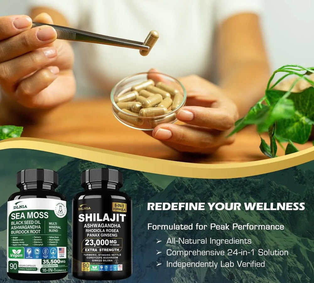 DLNIA Rhodiola Rosea capsules—stress resilience and focus on the go.