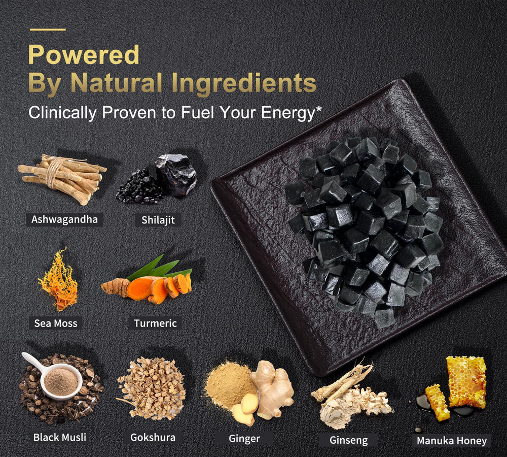 DLNIA Gummies ingredients scene with Ashwagandha and Turmeric for balance.