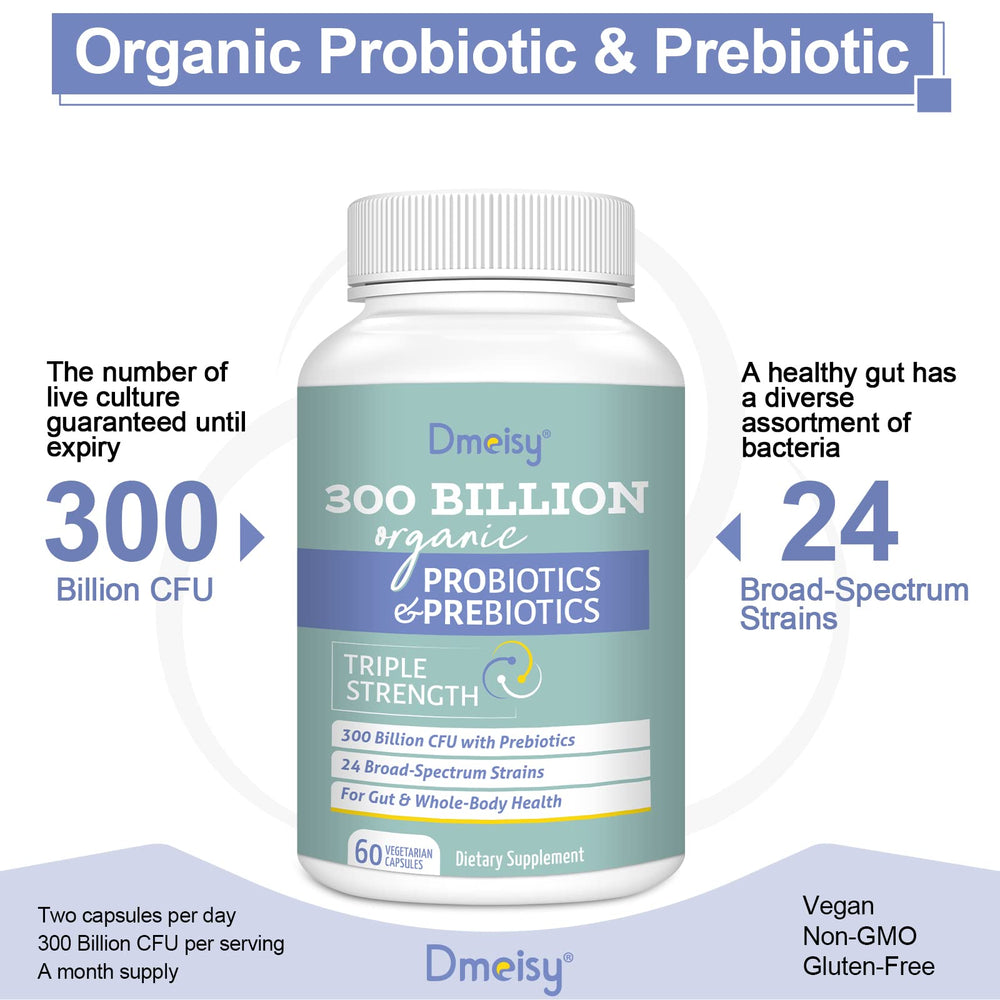 Dmeisy Probiotics delayed-release capsules deliver live cultures to the gut.