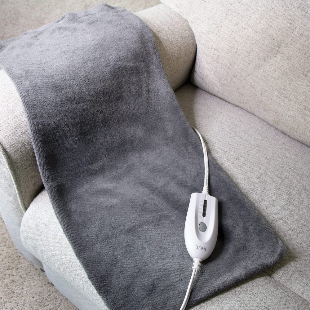 DMI plush cover with moisture sheet providing comfortable moist heat experience.