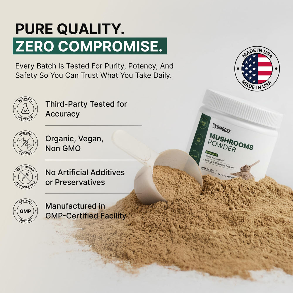 DMoose Fitness vegan non GMO label underscores clean plant-based capsules.