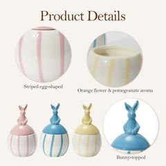 DN Deconation egg-shaped ceramic jar showcases elegant form.