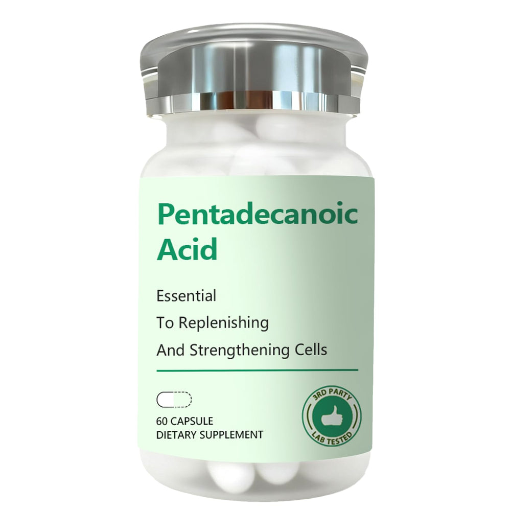DNOUHN pentadecanoic acid bottle for convenient daily supplementation.