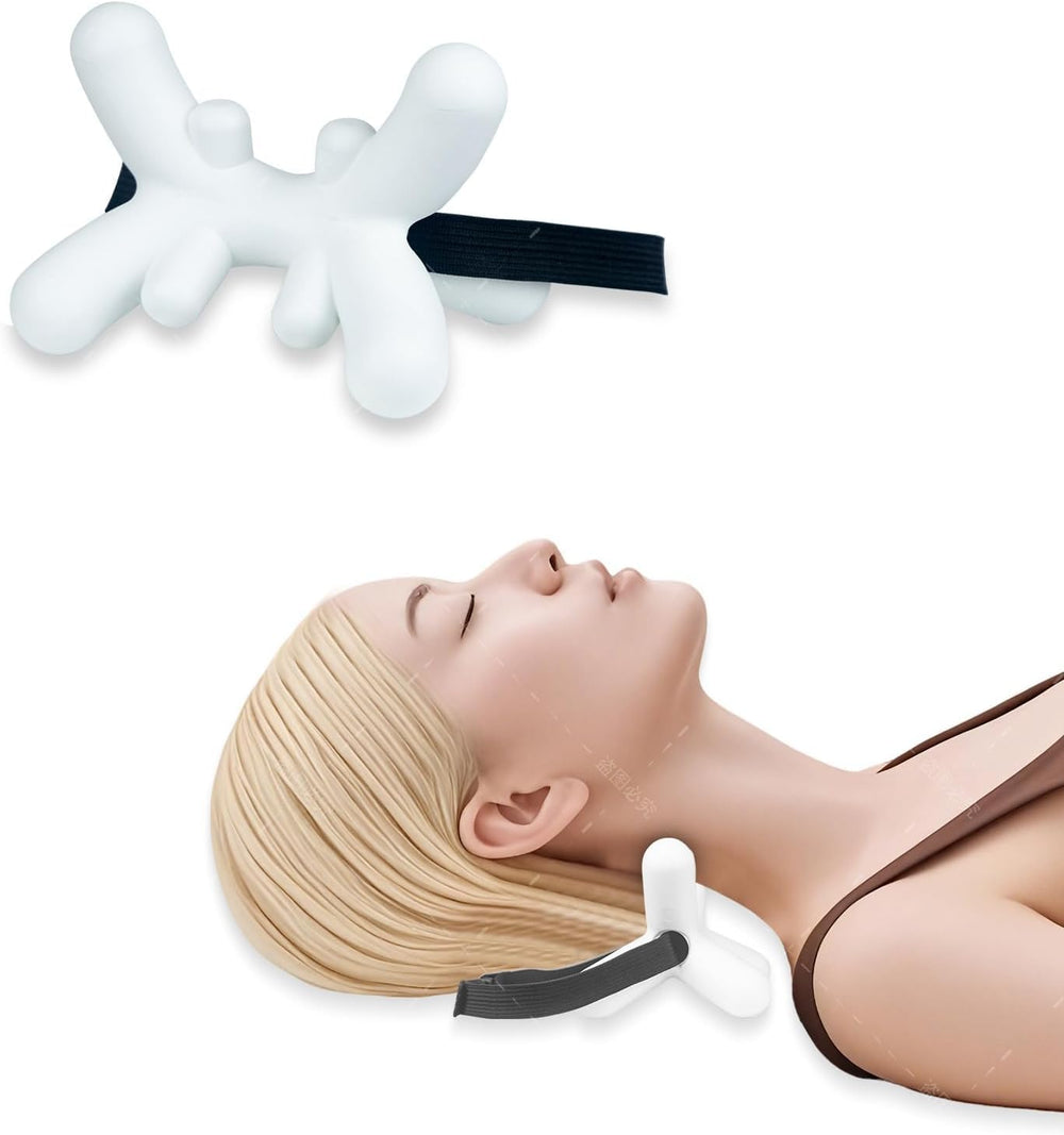 Docemel occipital release tool close-up showing acupressure nodes for deep neck relief
