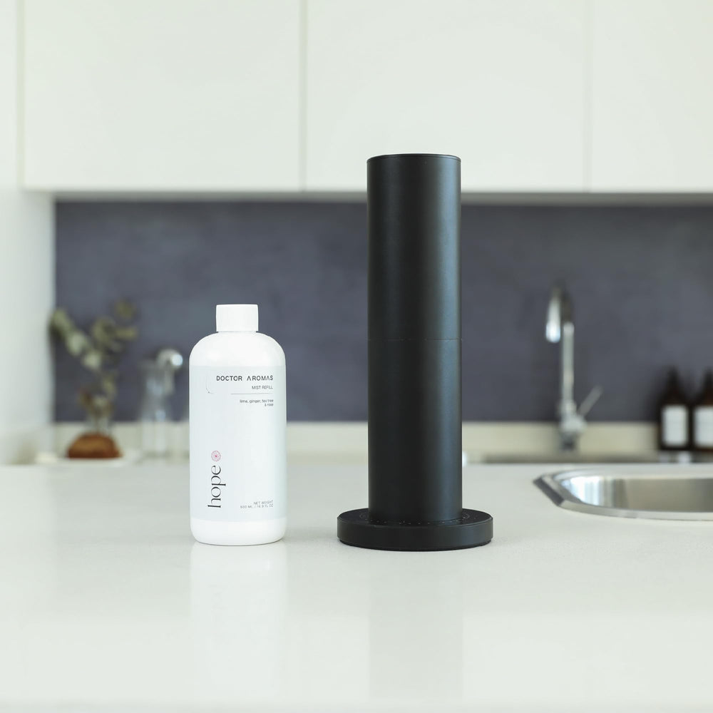 Doctor Aromas refill compatible with Plug-In diffusers for seamless scent control.