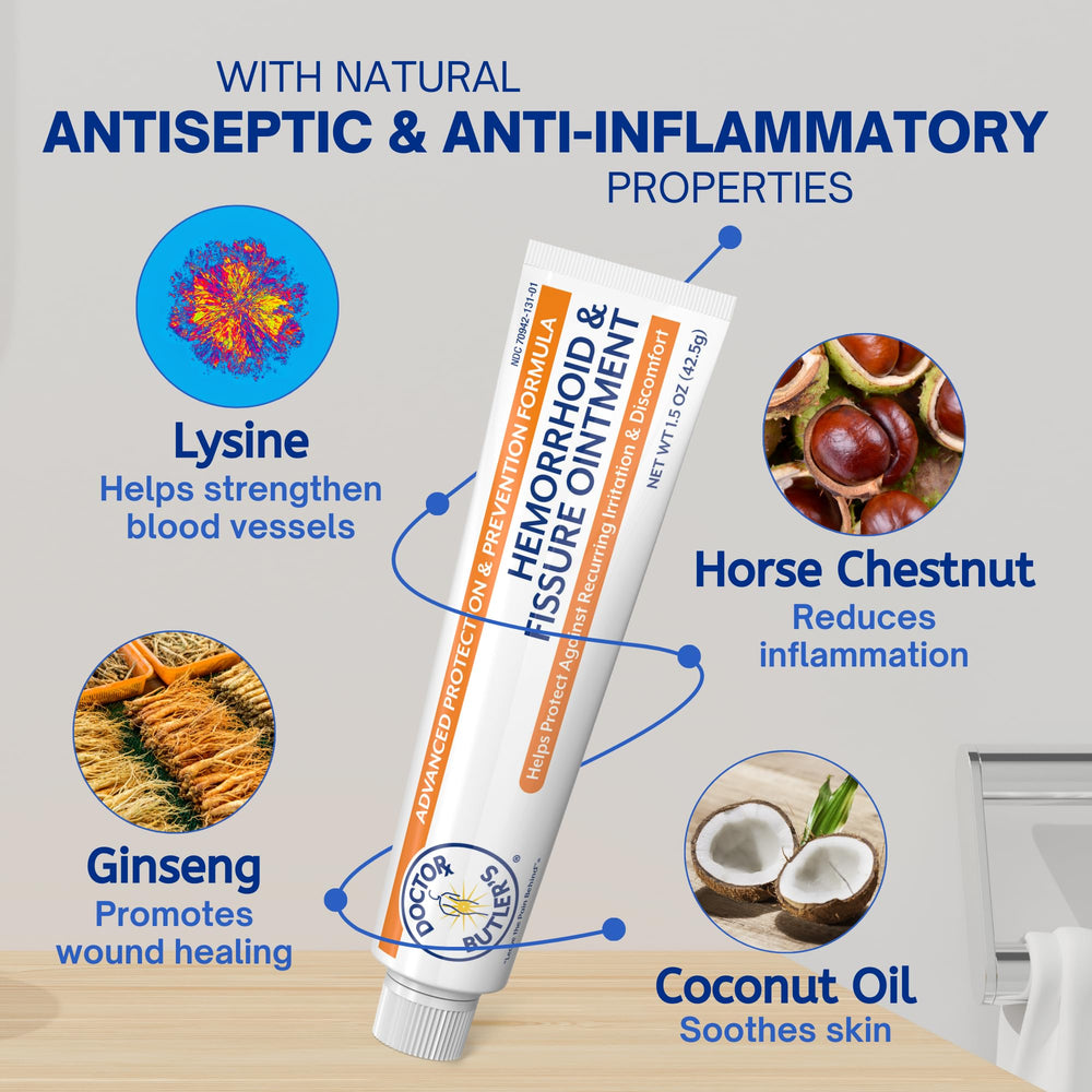 Safety seal and cruelty-free badge on Doctor Butler's packaging.