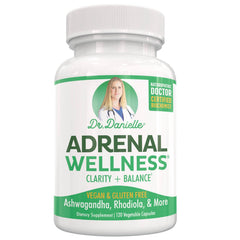 Doctor Danielle Adrenal Wellness bottle with organic blend for daily resilience.