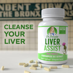 Lifestyle shot showing daily use with Doctor Danielle Liver Assist