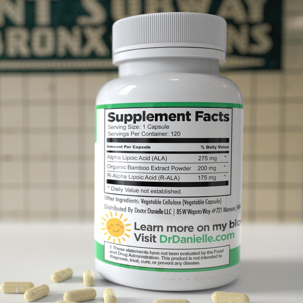 Doctor Danielle front label emphasizes R-ALA and ARLA blend.