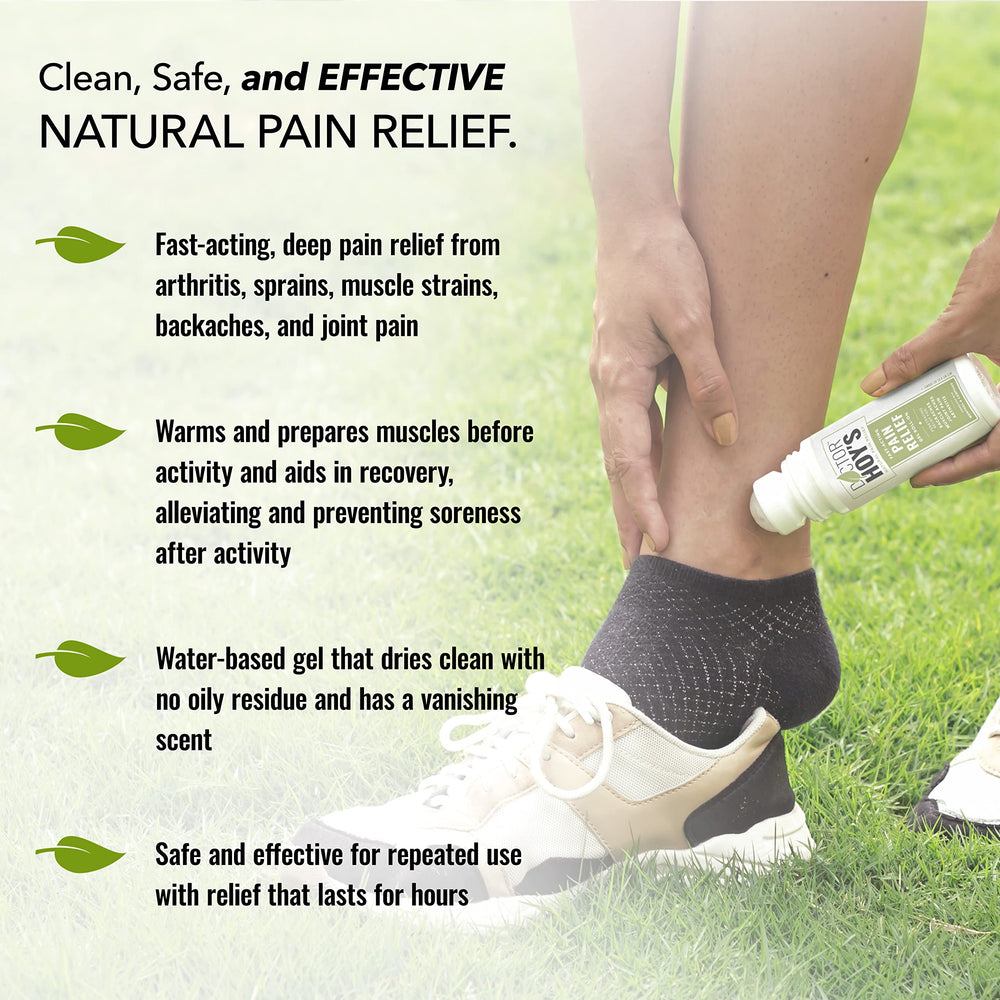 Doctor Hoy's Arnica Montana gel shows natural anti-inflammatory ingredients for soothing relief