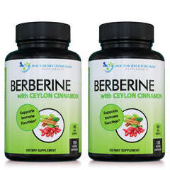 DOCTOR RECOMMENDED SUPPLEMENTS Berberine Cinnamon bottle for daily wellness