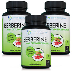 Doctor Recommended Supplements Berberine Cinnamon bottle with 60-day supply for daily use