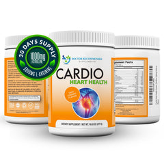 DOCTOR RECOMMENDED SUPPLEMENTS Cardio Heart Health label highlights L-Arginine and L-Citrulline