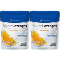 DOCTOR RECOMMENDED SUPPLEMENTS Silver Lozenges with orange flavor soothe throat on the go