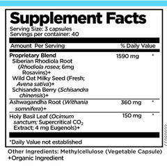 Stress Lift ingredients with withanolides for adrenal support and mood balance.