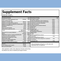 Doctor's Advantage Daily Shield ingredients panel features NAC, bilberry, and lutein