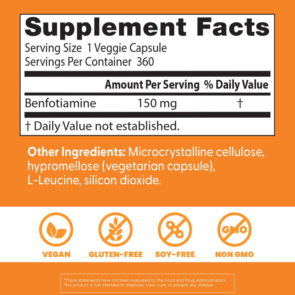 Doctor's Best Benfotiamine 150 bottle top view hints at antioxidant potential