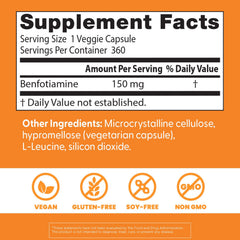 Doctor's Best Benfotiamine 150 bottle top view hints at antioxidant potential