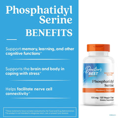 Pile of liquid softgel capsules from Doctor's Best phosphatidyl-serine for easy daily use