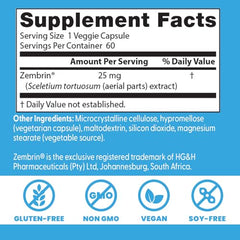Doctor's Best Calm with Zembrin capsules close-up for focus and stress support