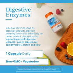 Person taking a Doctor's Best capsule with a meal to support digestion.