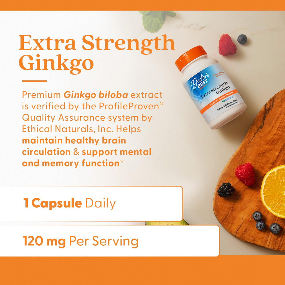 Bottle pour scene with Doctor's Best Ginkgo for easy daily dosing.