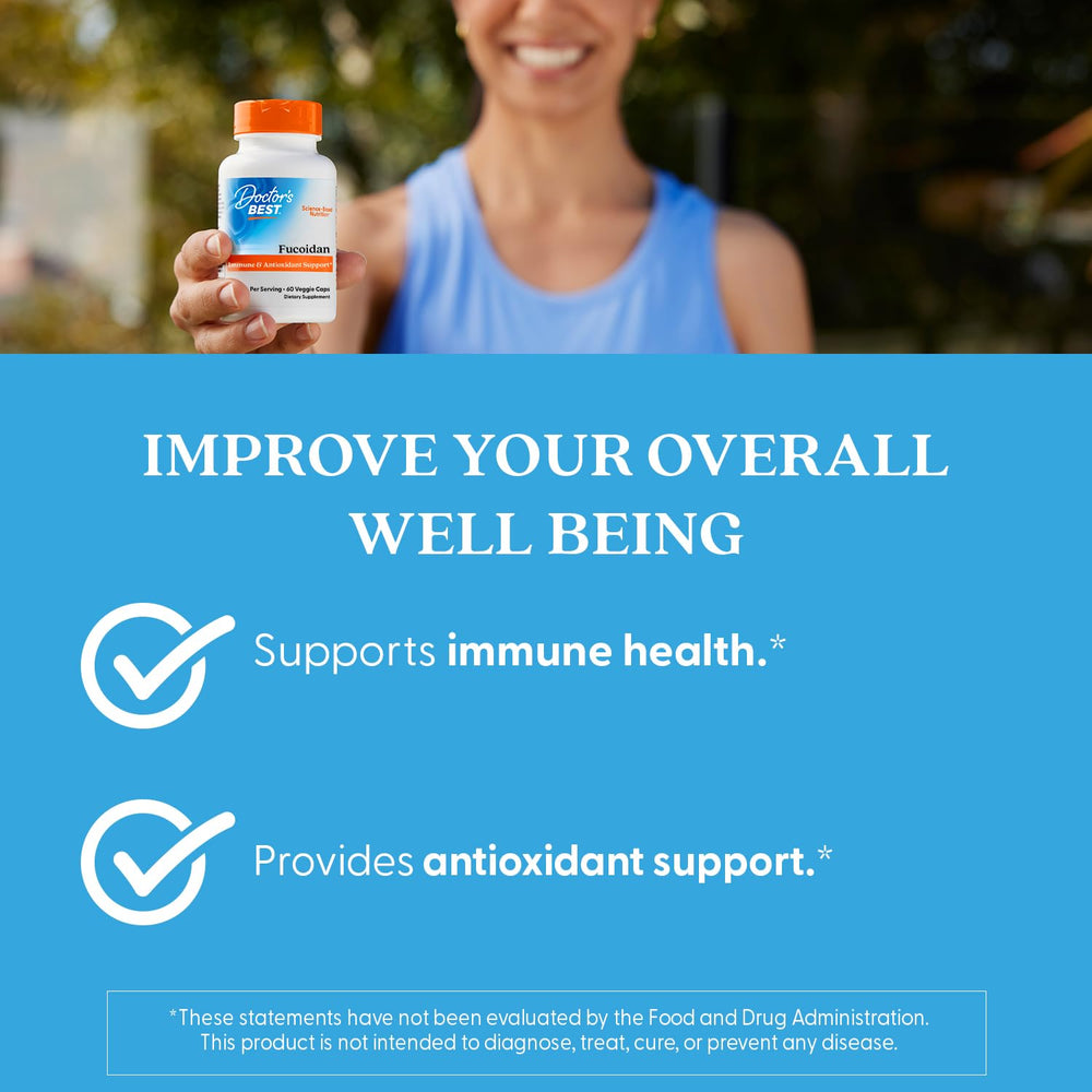 Doctor's Best Fucoidan on shelf supports antioxidant lifestyle
