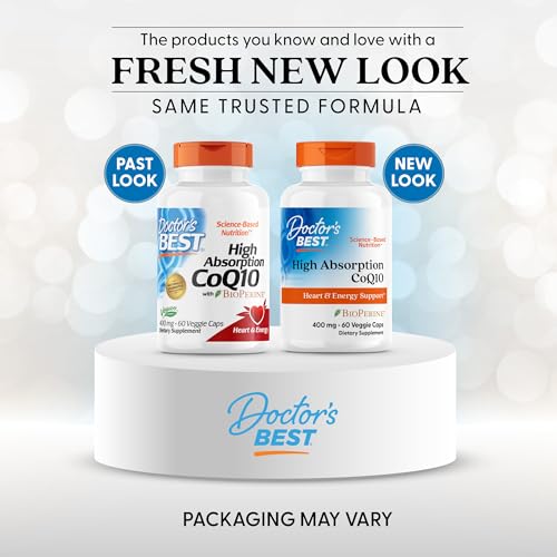 Doctor's BEST CoQ10 label highlights fermentation and USP verification