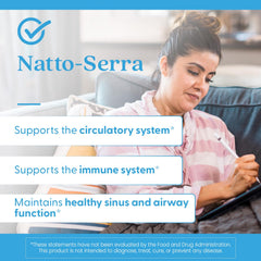 Doctor's Best Natto Serra shipping note about summer delivery considerations.