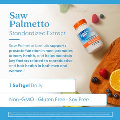Product display highlighting Doctor's Best Saw Palmetto for prostate support