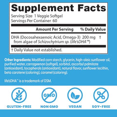 Doctors Best vegan DHA algae bottle pour illustrating simple daily omega-3 intake