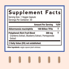 Doctor's Recipes Akkermansia capsules for convenient daily gut support.