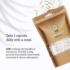 Doctors Scientific DSO ADK in use context suggesting bone and heart health support.