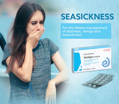 Sea voyage scenario with Vertigo Komplex tablets in focus