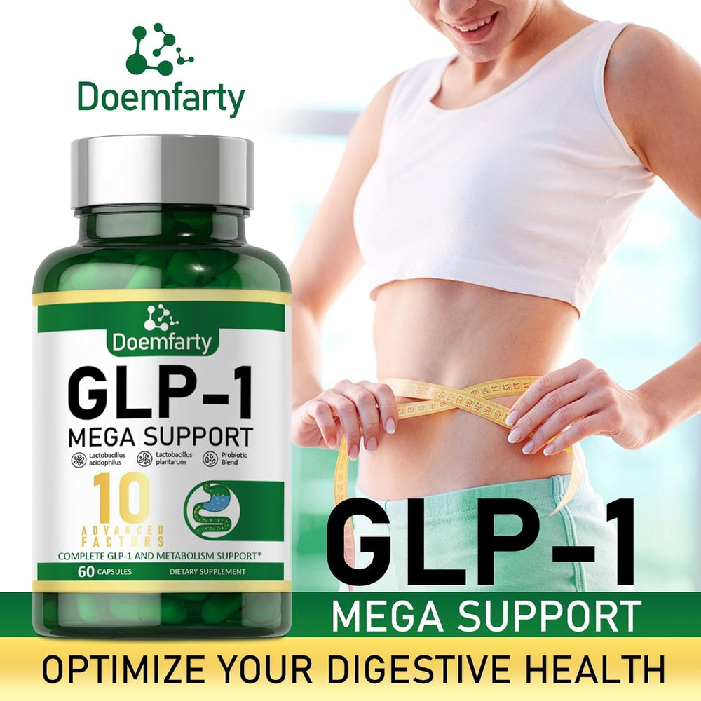 Doemfarty GLP-1 ingredients label highlights probiotic blend.
